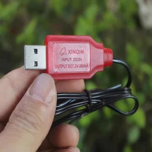 Cable cargador USB de 1 pieza para batería LiPo de 7,4 V enchufe de 3 pines RC - Imagen 1 de 3