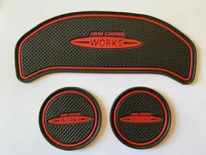 MINI (F54 ) CLUBMAN 'JCW' 2016 - 2020 (3 PARTS) INTERIOR GATE PAD SET - RED - Picture 1 of 3