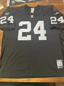 Authentic 2001 Charles Woodson RAIDERS Jersey Sz 56 Reebok Helmet Tag Vintage - Picture 1 of 8