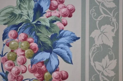 14 Yds Avail / Vintage Decorator / Grapes Vine Granny Cottage Core Shabby Chic - Image 1 of 4