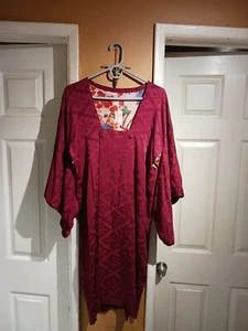 Vintage japanische Michiyuki Haori Kimono-Jacke mit eckigem Ausschnitt. Größe M - Bild 1 von 9