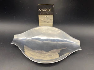 Cuenco Nambe 520 de colección con doble mango mediados de siglo moderno Nambe cuenco para servir - Imagen 1 de 20