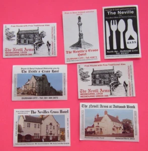 7   Bouldens  "Neville" Inns/Taverns Matchbox Labels  free shipping - Picture 1 of 2