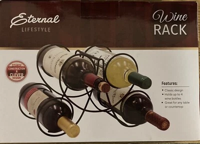 Eternal Wine Collection Wine Rack for Countertop Black NEW - Image 1 of 4