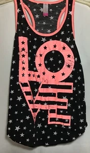 No Boundaries Canotta Bambina Piccola (3-5) Nero/Bianco/Arancione Love Star Design - Foto 1 di 12