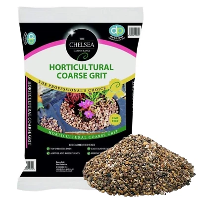 DECO-PAK Horticultural Sharp Sand Coarse Grit Alpine Grit Drainage Pot Topping 5KG