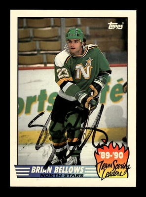 Brian Bellows Autographed 1990-91 Topps Card #15 Minnesota North Stars - Image 1 of 2