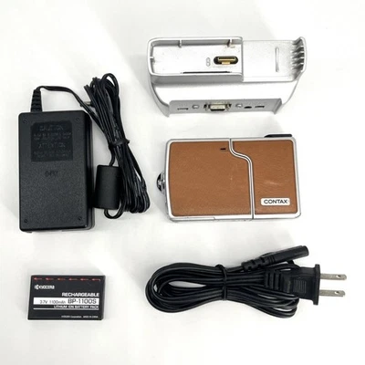 KYOCERA Contax U4R Digital Camera Orange Camel Carl Zeiss Vario-Tessar Lens - Image 1 of 4