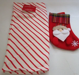 New Christmas Wondershop Kitchen Towel Cotton & Mini Santa Stocking Felt - Picture 1 of 4