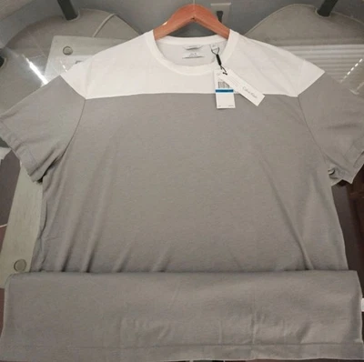 Men's Calvin Klein liquid touch xl t shirt Color Block White Gray - Image 1 of 4