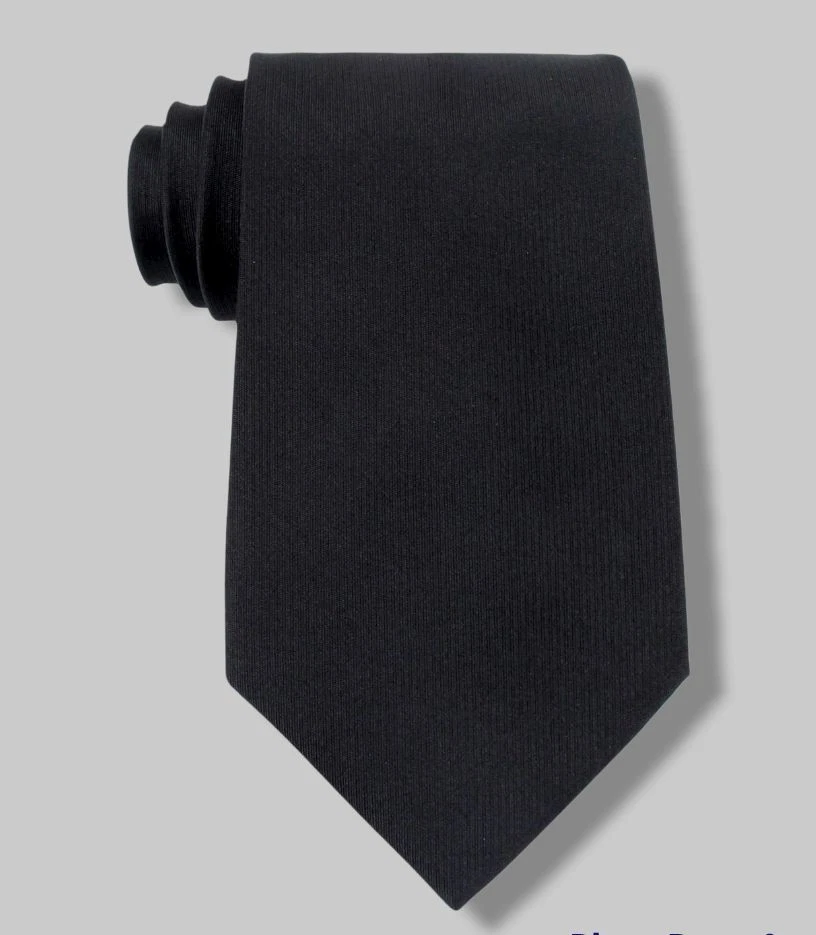 ALFANI MEN Black Solid Skinny WIDTH 3" NECK TIE 100 Silk CASUAL B26