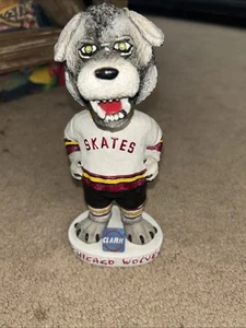AHL CHICAGO WOLVES MASCOT SKATES BOBBLE-HEAD / NODDER (mint no chips, cracks) - Picture 1 of 5