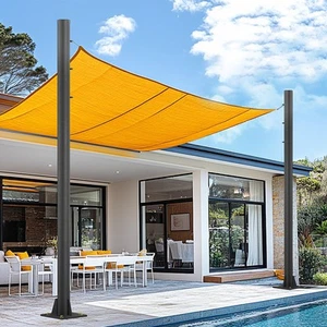 2 Pack Shade Sail Poles, 10 FT Outdoor Sun Shade Poles for Deck, 2.4" Diamete... - Picture 1 of 7