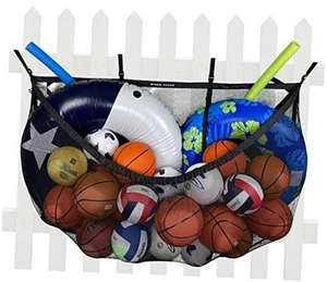  Pool Float Storage Bag () Organizer Net for Floats, Toys, Sports Balls Black - Picture 1 of 8