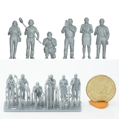 Reporter Fotograf Figuren 1/87  Modelleisenbahn h0, Modellbau 1:87, Diorama Set - Bild 1 von 3