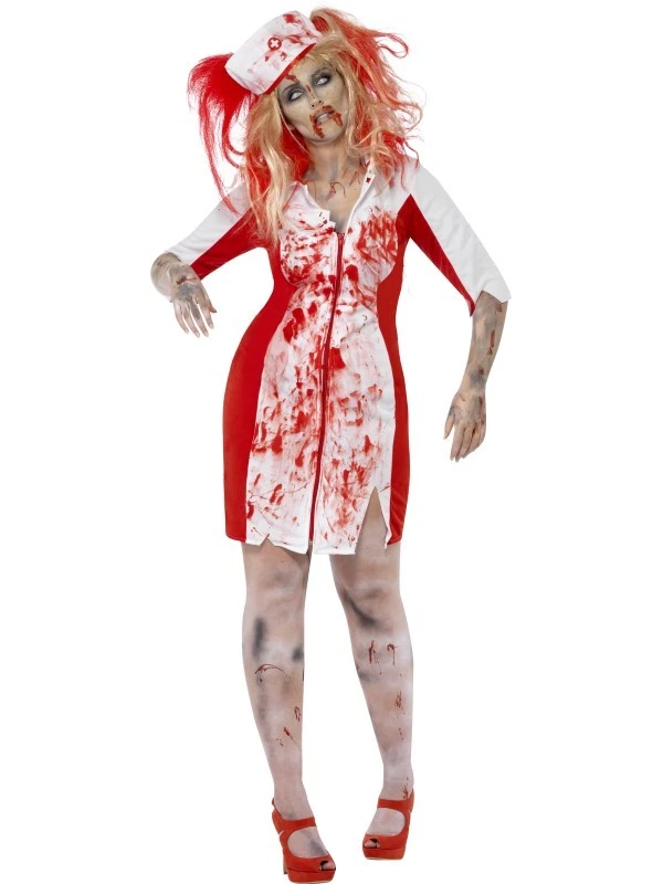 Halloween Ladies Curves Zombie Nurse Costume - Image 1 of 1