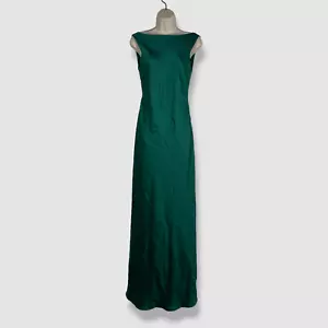 $2995 Jason Wu Collection Women's Green Silk Boat Neck Cowl-Back Dress Size 2 - Picture 1 of 8