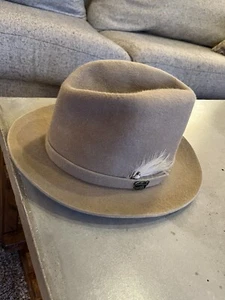 Macks Hat Beige Fedora - Picture 1 of 6