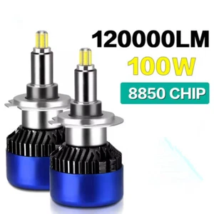 2Pcs 360° LED Headlight H4 High Power Headlight 100W Canbus Headlight 6500K Fog - Picture 1 of 5