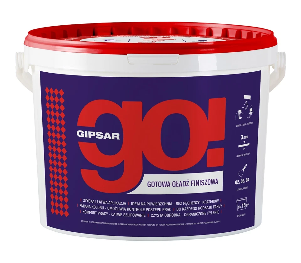 Atlas Gipsar Go Polymer Finish Plaster Skim 18kg