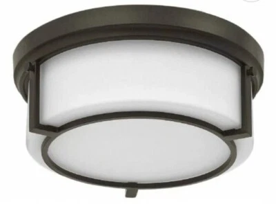 Hinkley Lighting 3971KZ-LED Flushmount Fixture Dark Bronze Finish-2 Bulb - Image 1 of 3