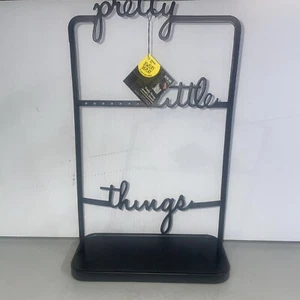 Jewelry Display Stand "Pretty Little Things" Cast Metal Black 9 X 15" tall - Picture 1 of 2