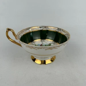Regency Tea Cup Multicolor Floral Bone China Gold Encrusted Rim Dishwasher Safe - Picture 1 of 10