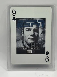RARE 1999 ESPN the Magazine Eric Lindros 9 of spades Employee Playing Card - Picture 1 of 2