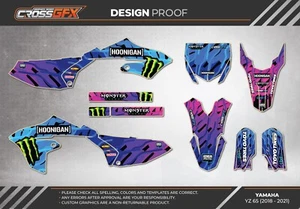 2018 2019 2020 2021 YZ 65 Graphics Kit For Yamaha YZ65 65YZ Decals Stickers Blue - Picture 1 of 6