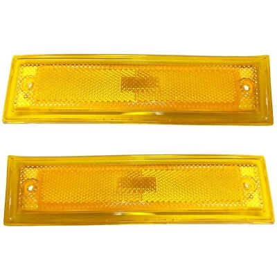 Camión Chevrolet C10 1981 a 1987 marcador lateral ámbar 1 par carrocería cuadrada sin moldura Foto 1 de 2