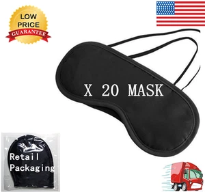 20 x Eye Mask Sleep Shade Cover Blindfold Rest Relax travel Sleeping Aid Patch - Picture 1 of 5