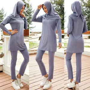 Women Modest Full Cover Swimwear Muslim Islamic Burkini Hijab Swimsuit Beachwear - Picture 1 of 24
