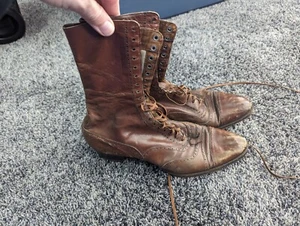 Vintage Victorian Louis/French/Pompadour High Top Heel Boots Chas E. Heintzelman - Picture 1 of 8