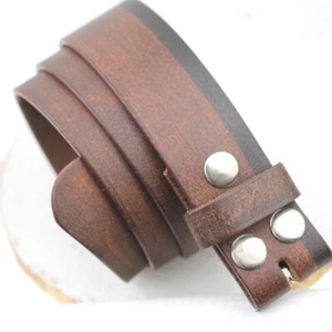 Echt Ledergürtel 4 cm ohne Schnalle Wechselgürtel Gürtel Damen Herren NEU LG37 - Picture 1 of 12