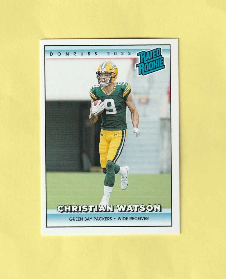 2022 Panini Instant NFL Donruss Rated Rookie Christian Watson RC Retro SP 1/4094 - Image 1 of 1