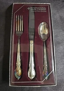 International Silver Co Reflections Child Set In Box Engraved NOAH VINTAGE NEW - Picture 1 of 10