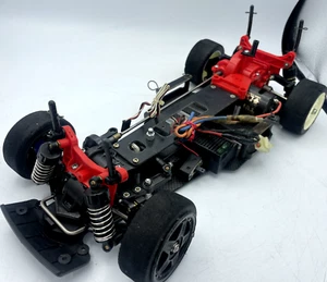 For parts TAMIYA TA-02 TA02 carbon chassis with motor and ESC vintage rare - Picture 1 of 18