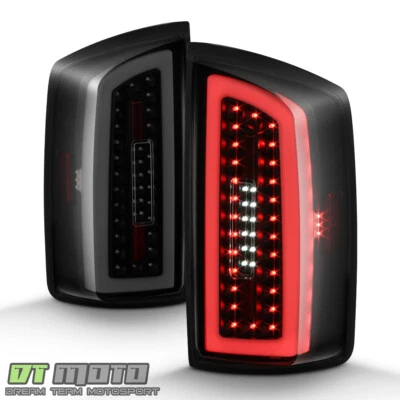 2007-2008 Dodge Ram 1500 2500 3500 Black Smoke LED Tail Lights Lamps Left+Right - Image 1 of 4