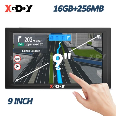 9'' LKW PKW GPS Navigationsgerät Auto Navi EU Karte Wohnmobile POI Blitzer XGODY - Bild 1 von 4