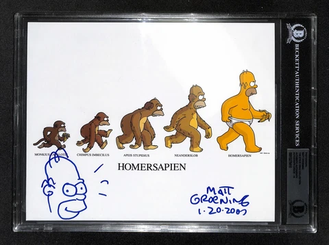 Matt Groening Homersapian Signed 8x10 Photo Auto Grade 10 BAS (Grad Collection) Cover