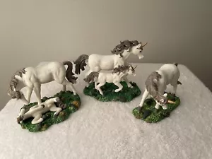 Set Of 3 Herco Unicorn Figurines Made Of Resin - Picture 1 of 5