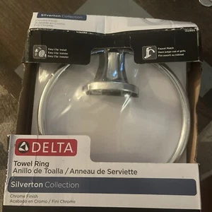 Delta Silverton Collection Towel Ring Chrome Finish 132889 - Picture 1 of 2
