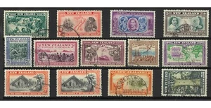 New Zealand 1940 Centennial Set of 13 Stamps SG613/25 CDS Cancels FU (10 Sets) - Picture 1 of 1