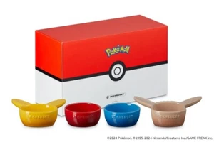 Pokemon Le Creuset 2da Colección Mini Plato Pikachu Eevee Balls Set de 4 JP - Imagen 1 de 6