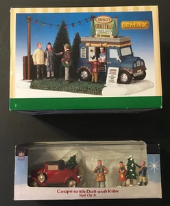Lemax Village Kringle's Christmas Tree Lot PLUS Coupe With Dad And Kids BUNDLE - Picture 1 of 12