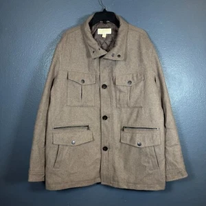 Michael Kors XL men’s beige wool/polyester coat jacket overcoat - Picture 1 of 11
