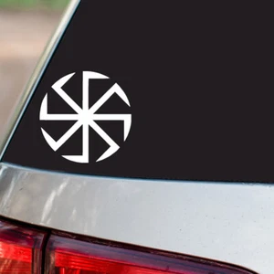 The Kolovrat Slavik Sticker Religious all chrome & regular vinyl colors - Picture 1 of 2