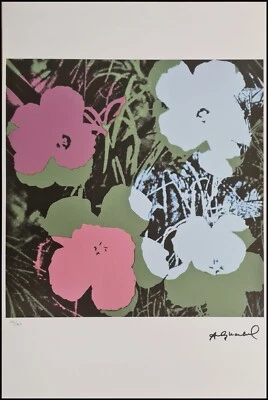 ANDY WARHOL * Flowers * signed lithograph * Kunstdruck * limited # 52/100 - Bild 1 von 4