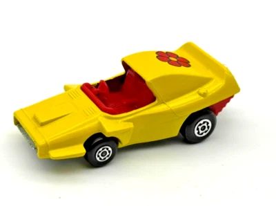 Matchbox MB58 Lesney '72 Woosh-n-Push Yellow Flower Daisy Label Mint PVC Display - Image 1 of 4