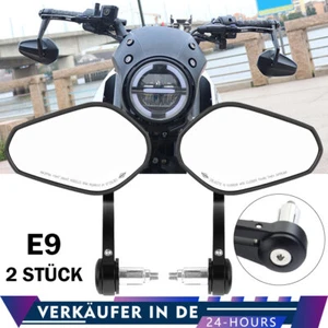1 Paar Motorradspiegel Lenkerenden Spiegel Motorrad Rückspiegel E-Geprüft - Bild 1 von 12